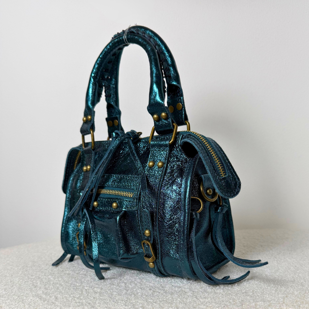 Laminated City Bag - Teal