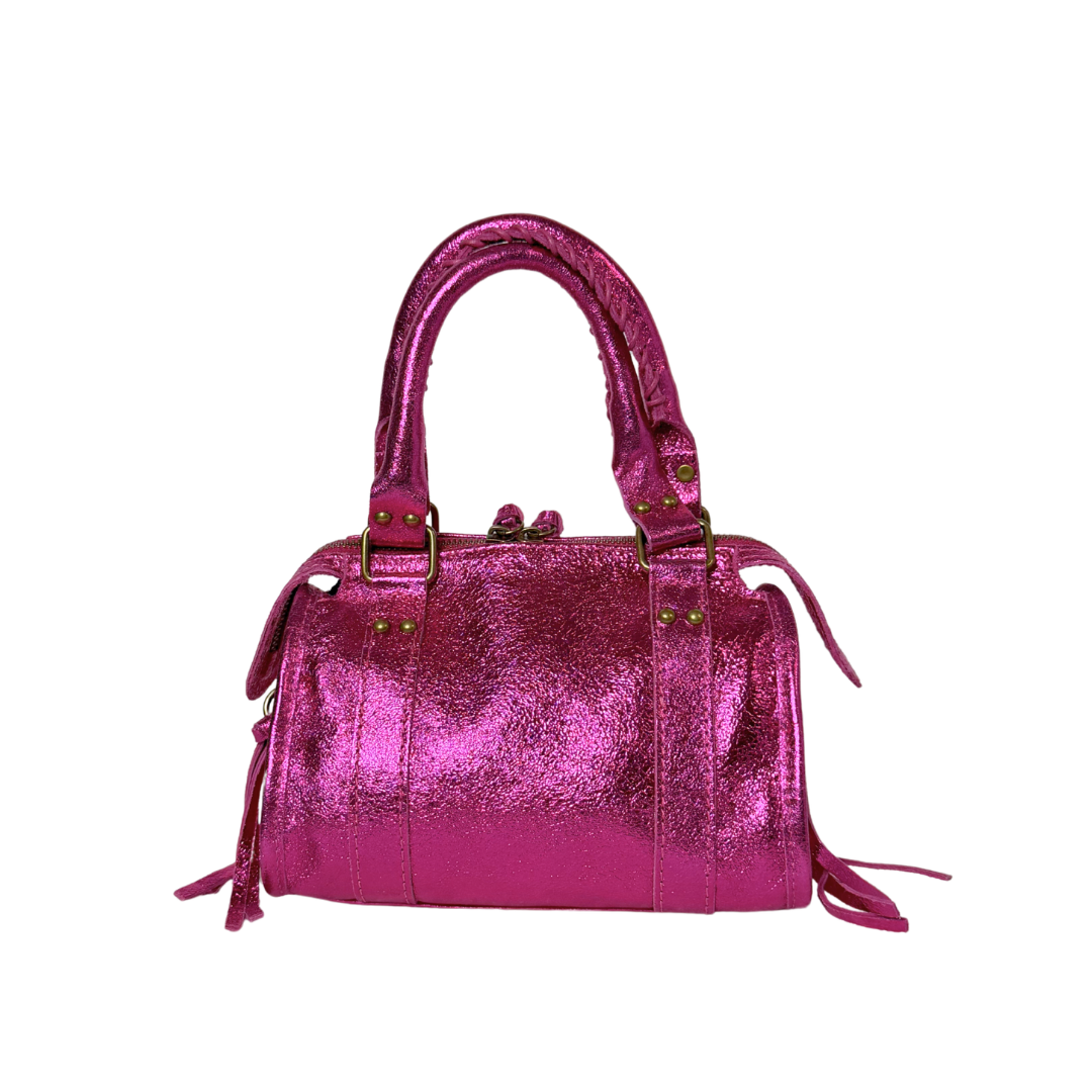 Bolso City Laminado - Fucsia