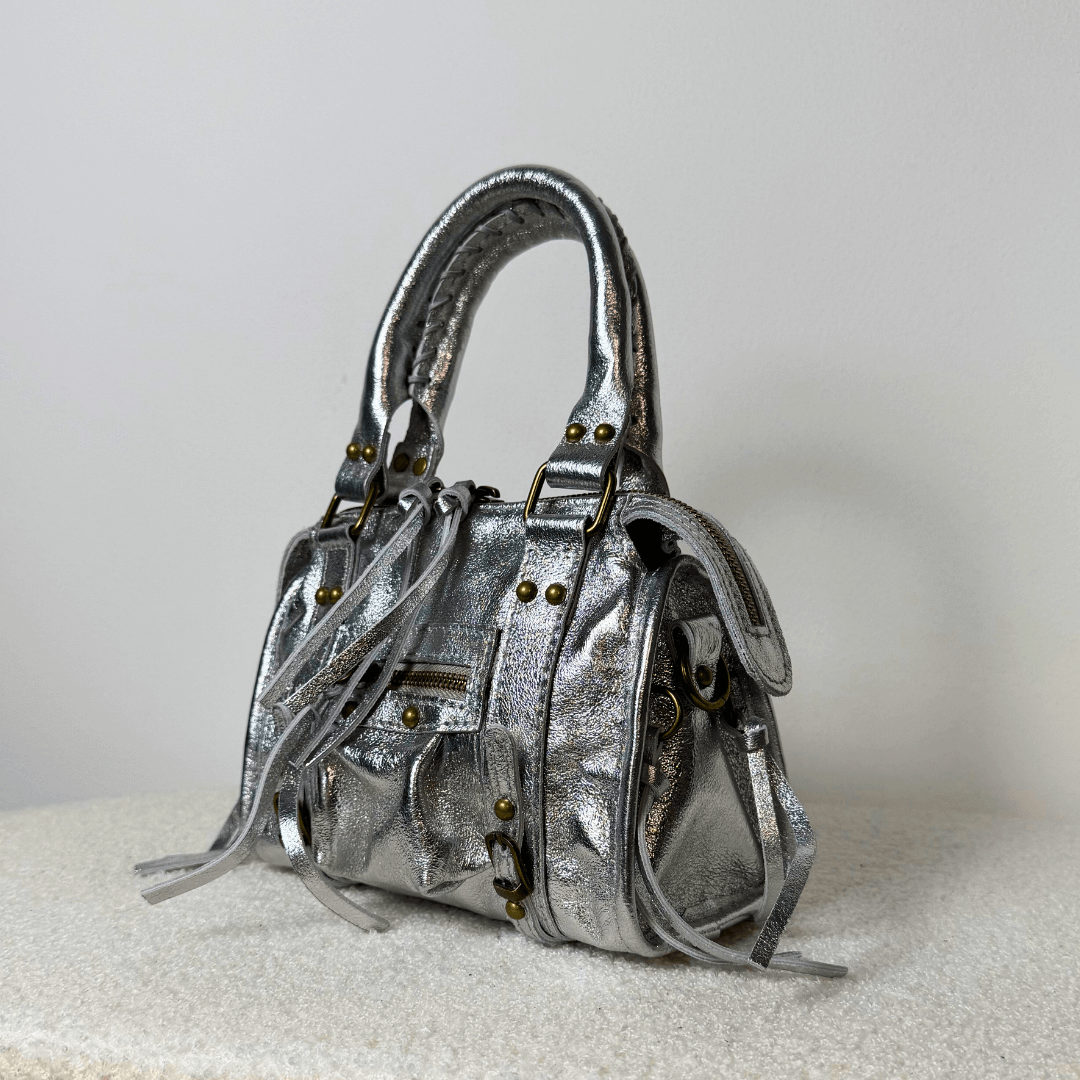 Laminated City Bag - Silver
