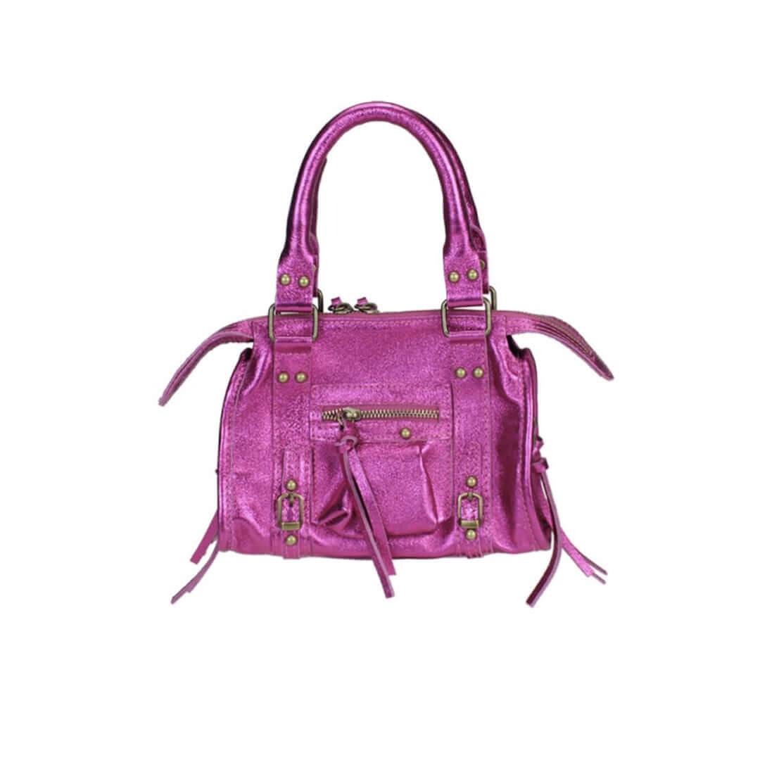 City Bag Laminata - Fucsia