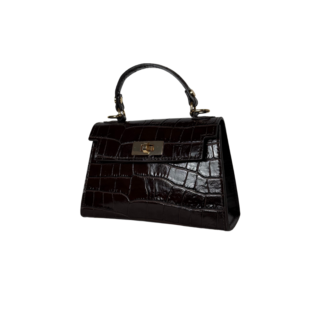 Bolso Croc - Marrón oscuro