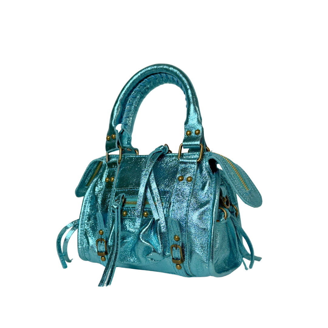 Bolso City Laminado - Turquesa