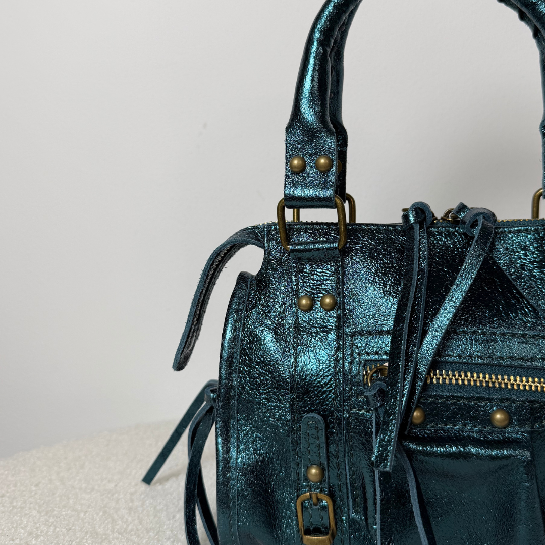 Laminated City Bag - Teal