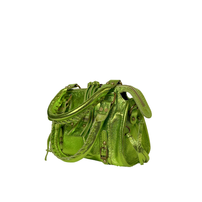 City Bag Laminated - Acid Green