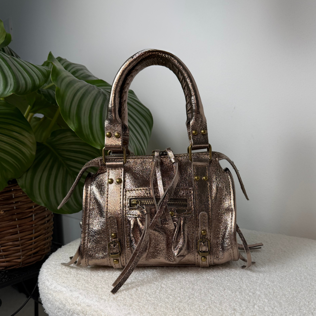 City Bag Laminata - Bronzo