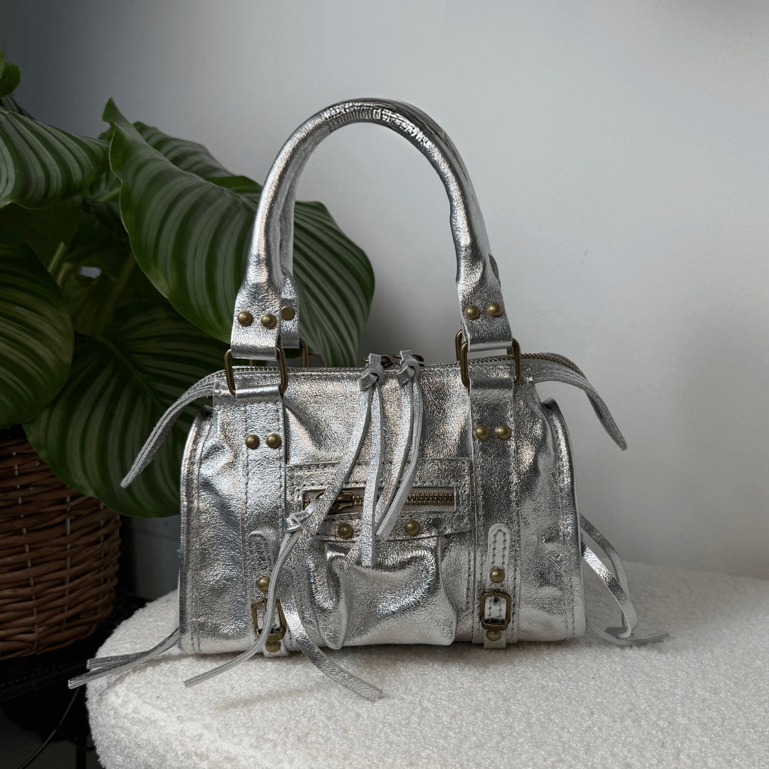 Laminated City Bag - Silver