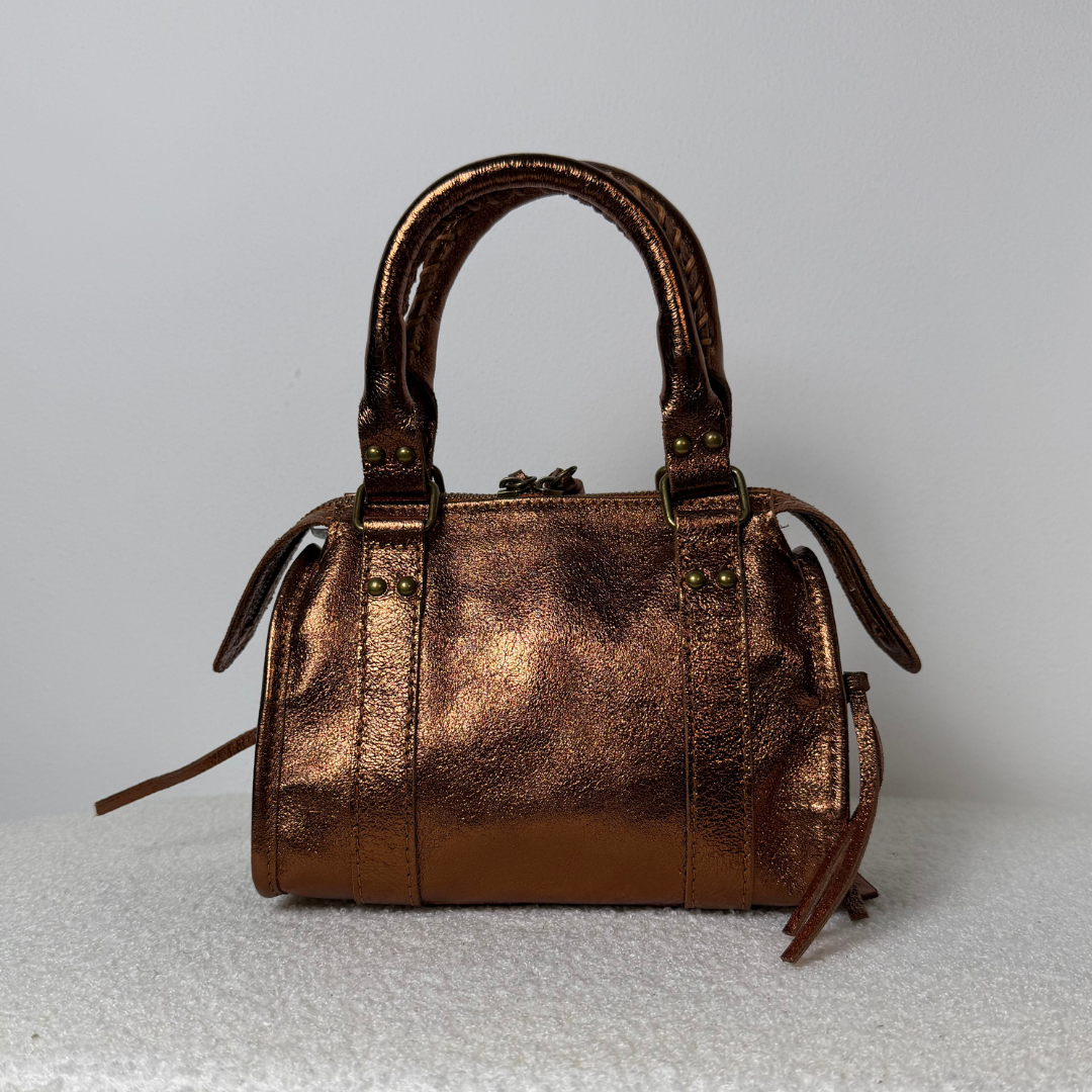 City Bag Laminata - Marrone