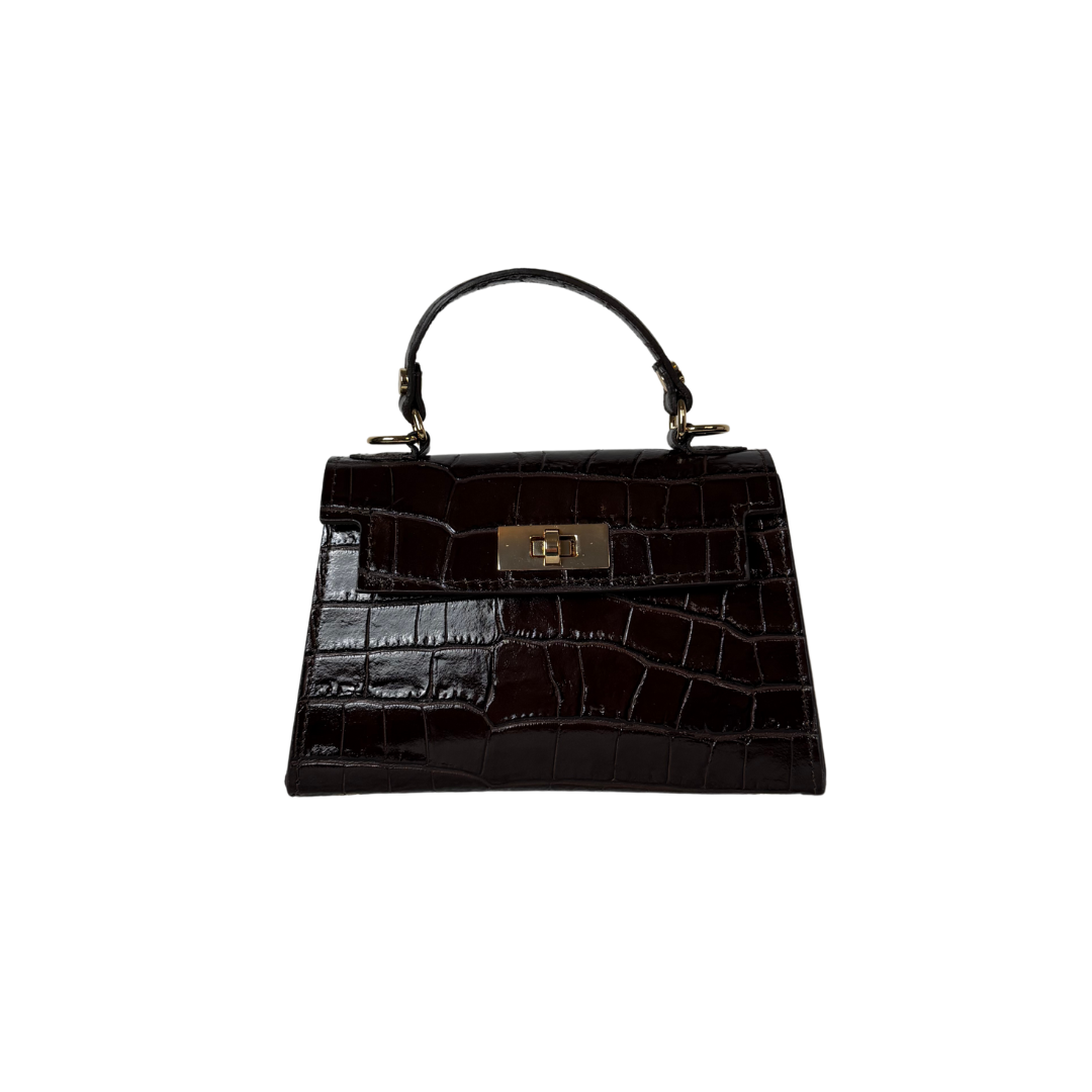 Bolso Croc - Marrón oscuro