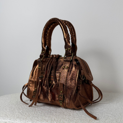 City Bag Laminata - Marrone