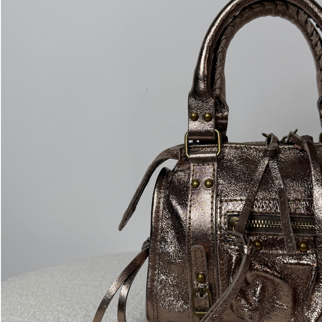 City Bag Laminata - Bronzo