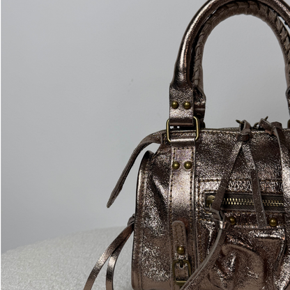 City Bag Laminata - Bronzo