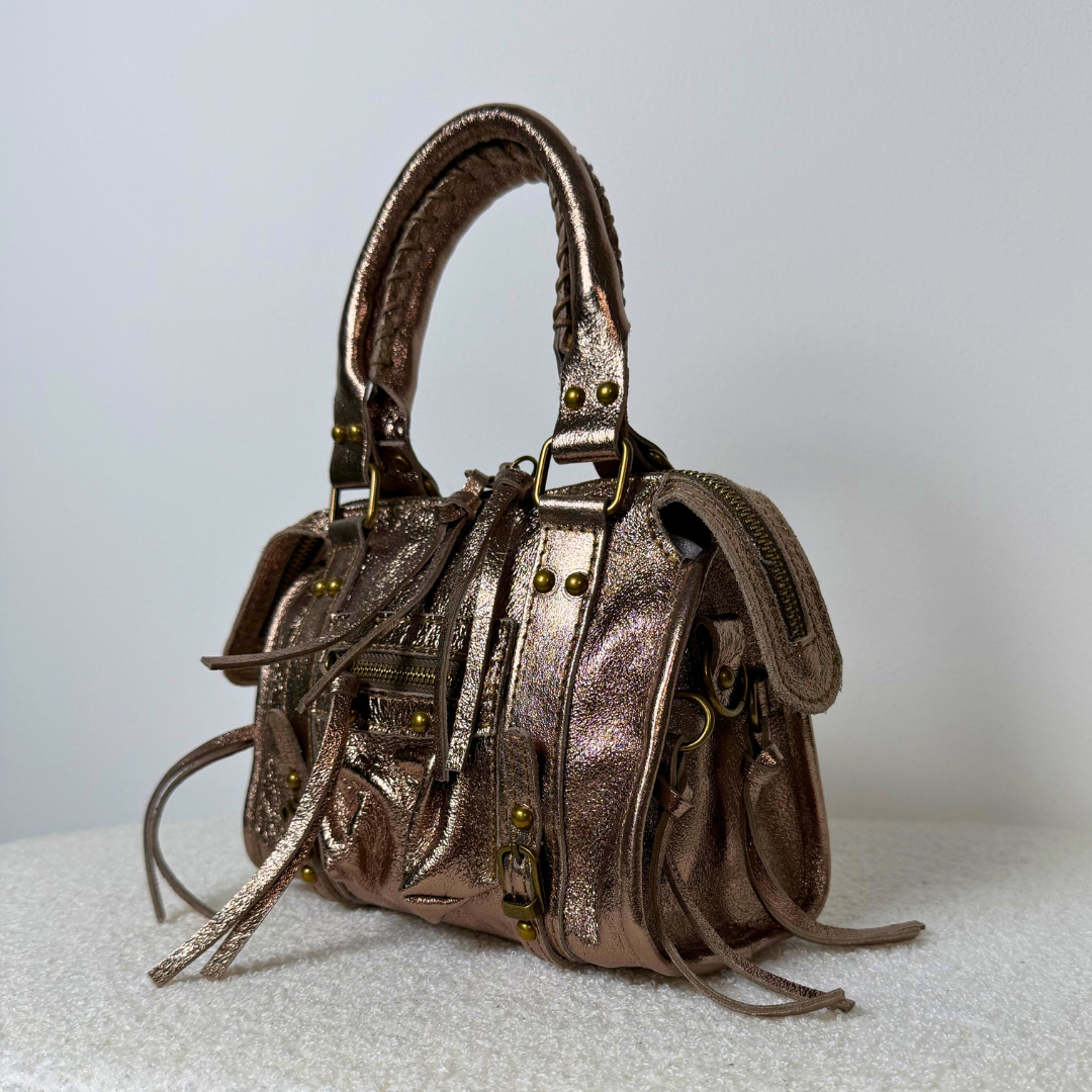 City Bag Laminata - Bronzo
