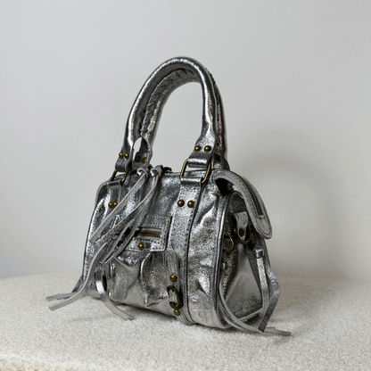 Laminated City Bag - Silver