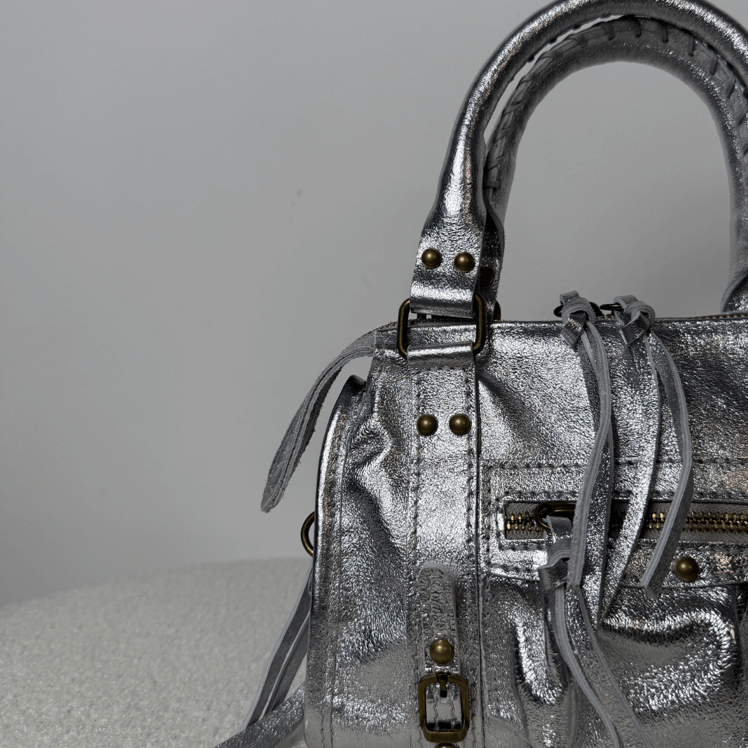Laminated City Bag - Silver